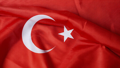 Realistic Artistic Representation of the Türkiye waving flag