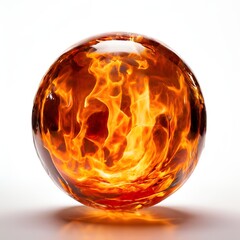 crystal ball on fire