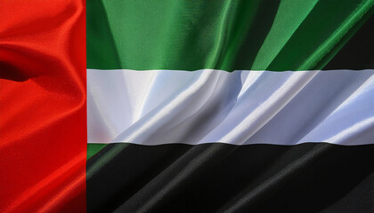 Obraz premium Realistic Artistic Representation of the United Arab Emirates waving flag