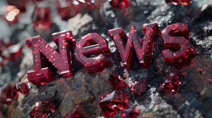 Ruby Crystal News concept art poster.