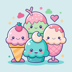 dessert cartoon illustration