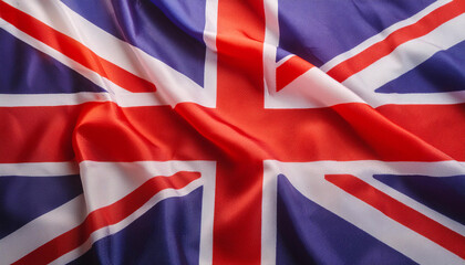 Realistic Artistic Representation of the United Kingdom of Great Britain waving flag