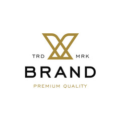 Fototapeta premium Monogram initial letter v icon logo template