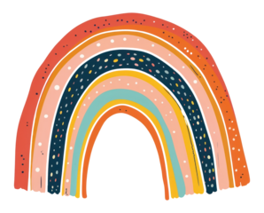 PNG Boho of rainbow illustration art architecture clothing.