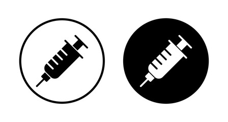 Syringe icon vector isolated on white background. injection icon