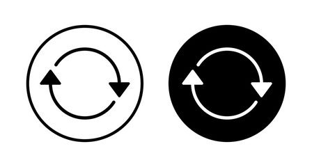 Refresh icon vector isolated on white background. Reload icon vector. Update icon. convert icon