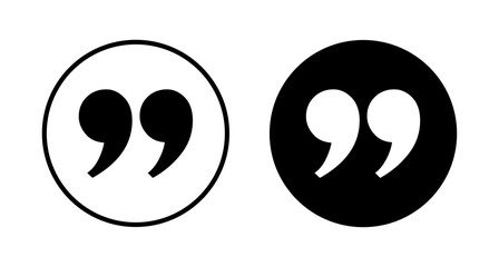Quote icon vector isolated on white background. Quote sign icon. Quotation mark symbol.