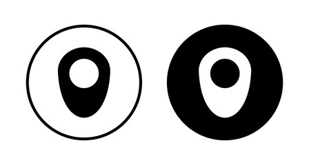 Pin icon vector isolated on white background. Location icon. Map pointer icon. Point. Locator. Address