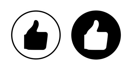 like icon vector isolated on white background. Thumbs up icon. social media icon