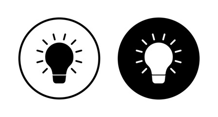 Lamp icon vector isolated on white background. Light bulb icon vector. Idea vector icon