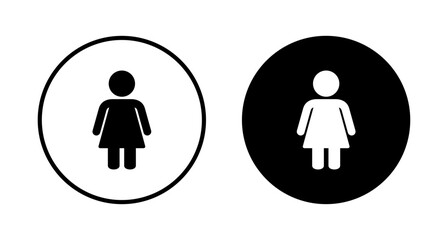 Female icon vector isolated on white background. woman icon vector