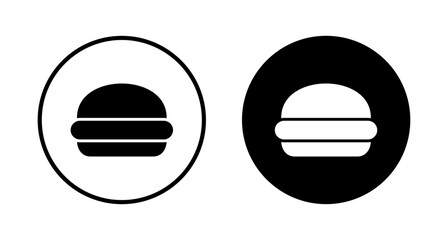 Hamburger icon vector isolated on white background. Burger and hamburger icon. Fast food vector icon