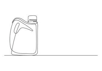 Gallon continuous one line drawing vector illustration 