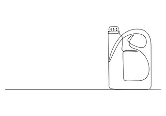 Gallon continuous one line drawing vector illustration 