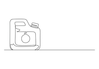 Gallon continuous one line drawing vector illustration 