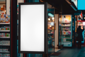 Shop digital ad sign png  mockup, transparent design