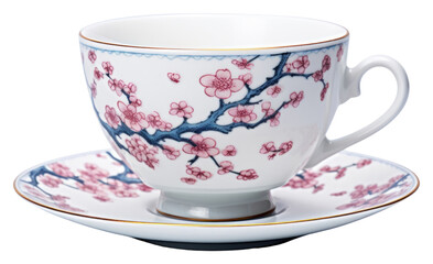 PNG Chinese teacup porcelain saucer mug.
