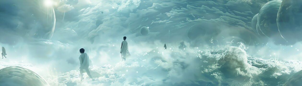 Fototapeta Envision a surreal runway in a parallel universe