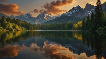 Golden Majesty Alpine Sunrise 