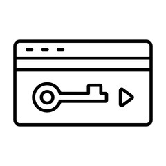 Obraz premium Key Card Icon