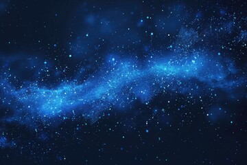 Obraz premium A blue galaxy with a lot of stars and a blue background