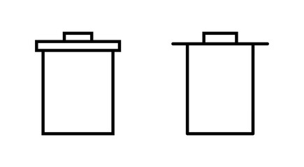 Trash icon set. trash can icon. delete icon vector. garbage