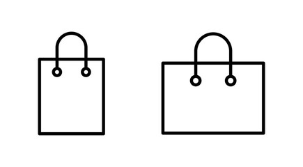 Shopping bag icon set. shopping icon vector