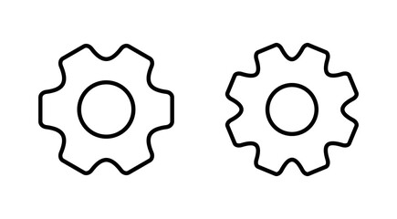 setting Icon set. Cog settings Icon Symbol