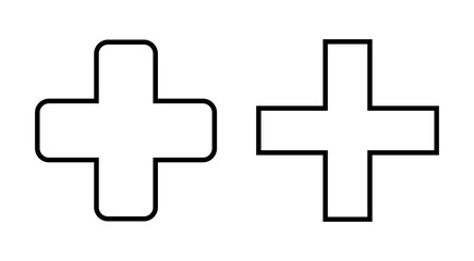 Obraz premium Plus Icon set. Add plus icon