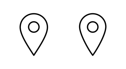 Pin icon set. Location icon vector. destination icon. map pin