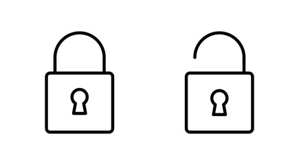 Lock icon set. Padlock icon vector. Encryption icon. Security symbol