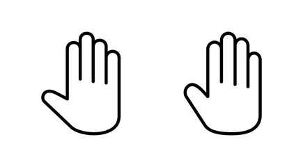 Obraz premium Hand icon set. hand vector icon, palm,click