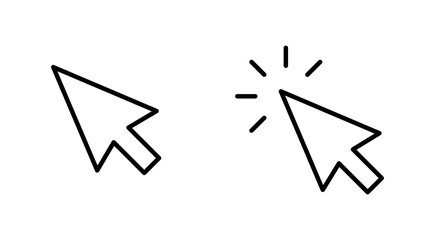 Click icon set. pointer arrow icon. cursor icon vector