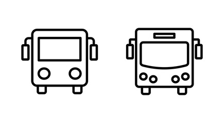 Bus icon set. bus vector icon
