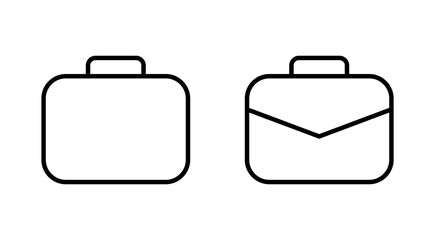 Briefcase icon set. suitcase icon. luggage symbol.