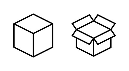 Box icon set. box vector icon, package, parcel