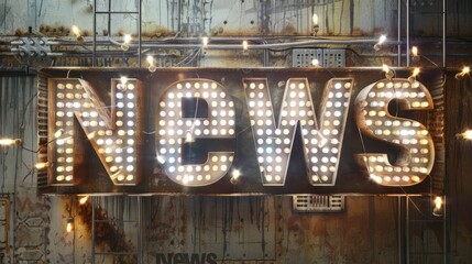 White LED News concept art poster.