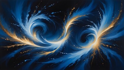 Obraz premium Clear Plain Shiny Warm Soft Vintage Bokeh Cloudy Wave Like Geometric Blue Background or Texture