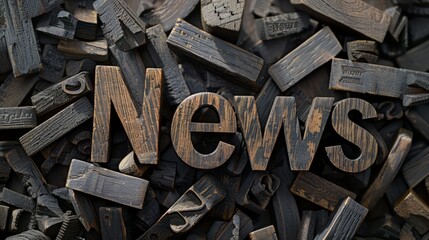 Wooden Ebony News concept art poster.