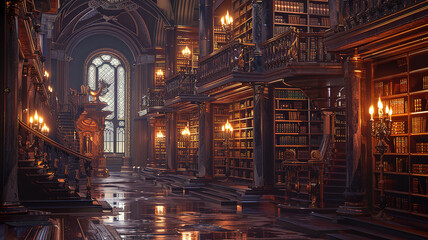 Beautiful Darkly atmospheric retail environment rendering