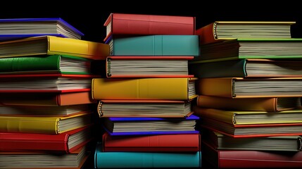 Eyecatching World Book Day Stack of books Cafe bookstore