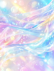 Obraz premium キラキラ光るカラフルで透明感のある背景 Generative AI