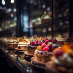 Naklejka premium Various types of a pastry shop for sale