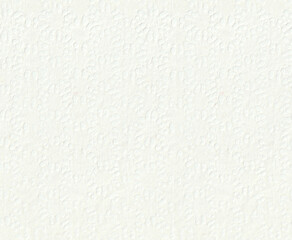 Seamless flower petals pattern decorated white paper napkin texture. Soft clean corrugation embossed lines doily serviette background.