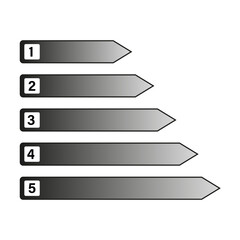Sequential arrow indicators. Step navigation Vector. Directional signs set. Information pointers design.