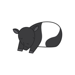 Cute tapir illustration
