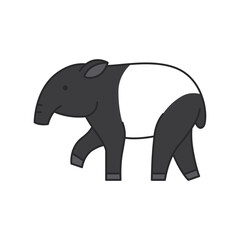 Cute tapir illustration