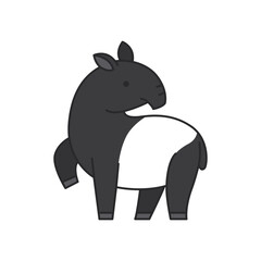 Cute tapir illustration