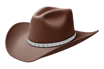 PNG brown cowboy hat, transparent background