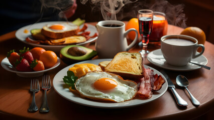breakfast on the table